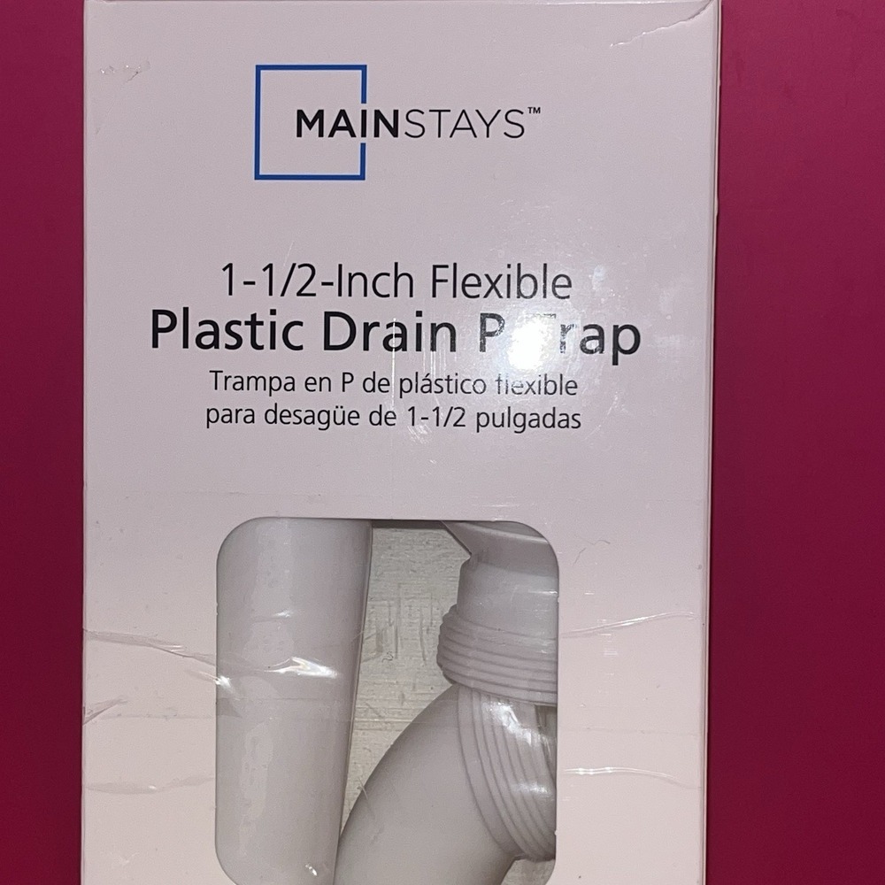 Mainstays 1-1/2" inch Flexible Complete Plastic Drain P-Trap For Kitchen / Bath